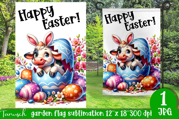 happy EASTER Sublimation / hatching Egg / Garden Flag