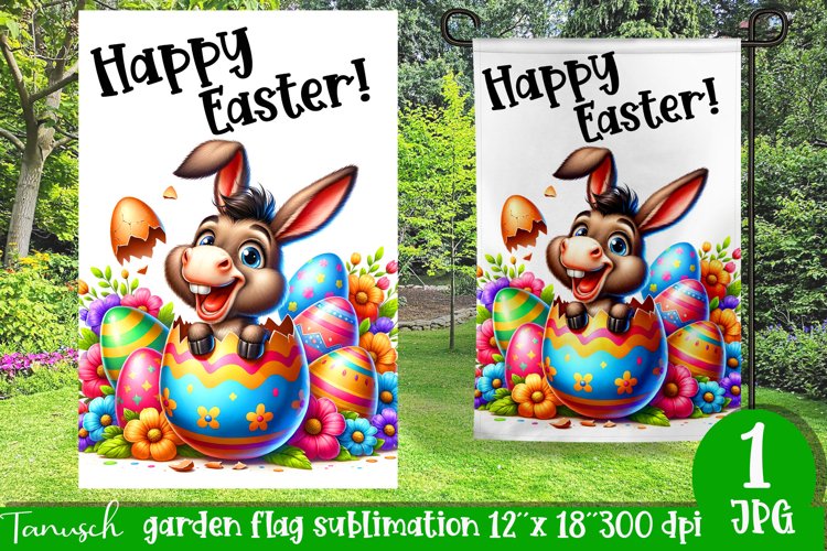 happy EASTER Sublimation / hatching Egg / Garden Flag