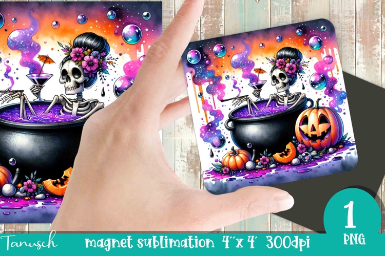 funny skeleton Halloween MAGNET sublimation PNG