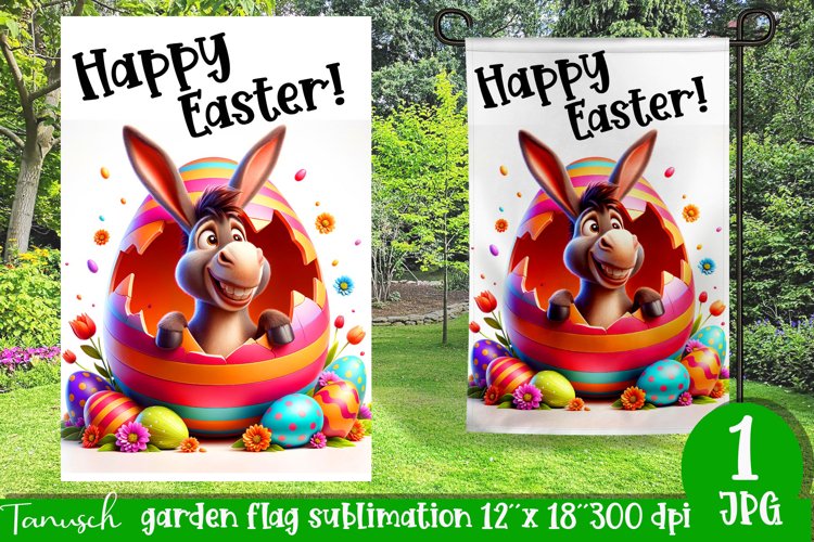 happy EASTER Sublimation / hatching Egg / Garden Flag