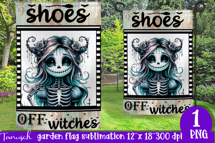 vintage Creepy sublimation Halloween Garden Flag PNG