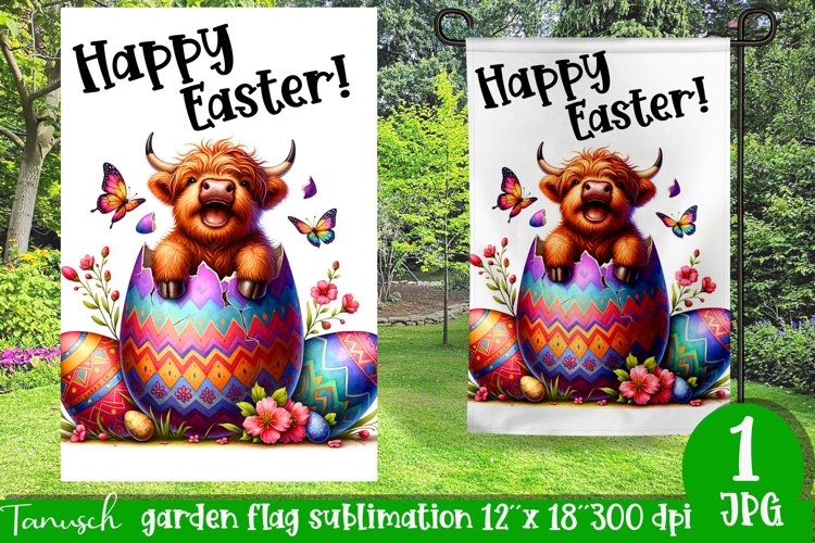 happy EASTER Sublimation / hatching Egg / Garden Flag