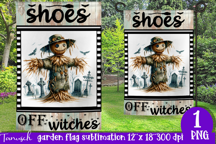 vintage Creepy sublimation Halloween Garden Flag PNG