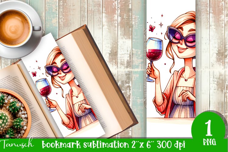 funny Wine bookmark Sublimation / best friends wine together