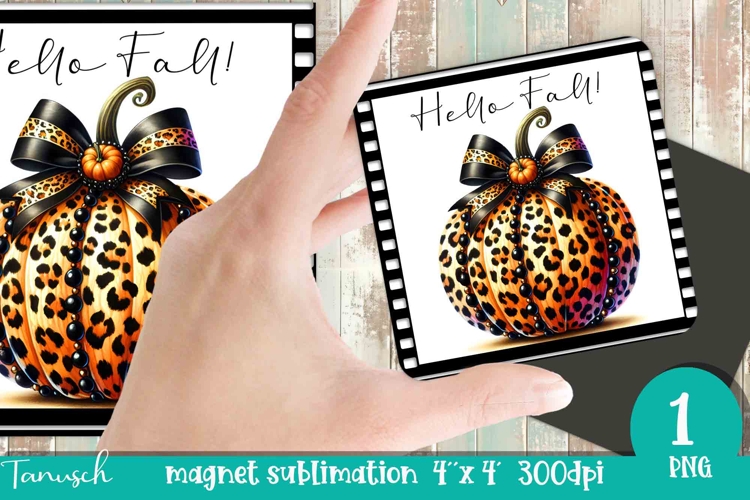 cute Fall Pumpkin sublimation Halloween MAGNET PNG