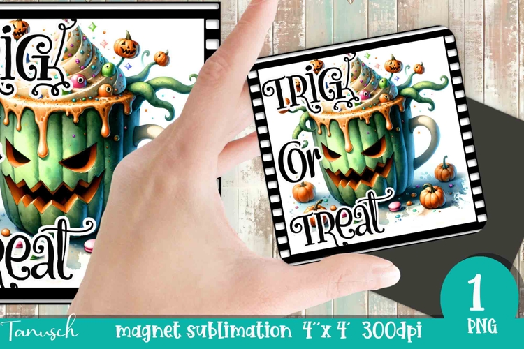 Halloween Monster Milk Shake sublimation magnet