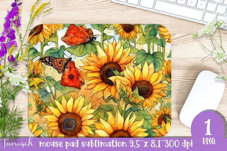 Watercolor Sunflower Clipart Image 24