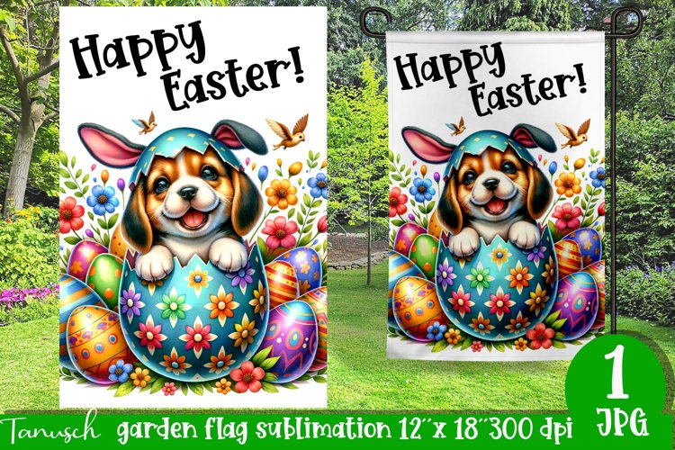happy EASTER Sublimation / hatching Egg / Garden Flag