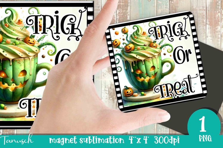 Halloween Monster Milk Shake sublimation magnet
