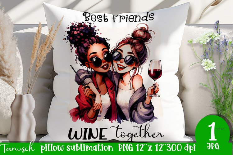 funny Wine pillow Sublimation / dead inside design