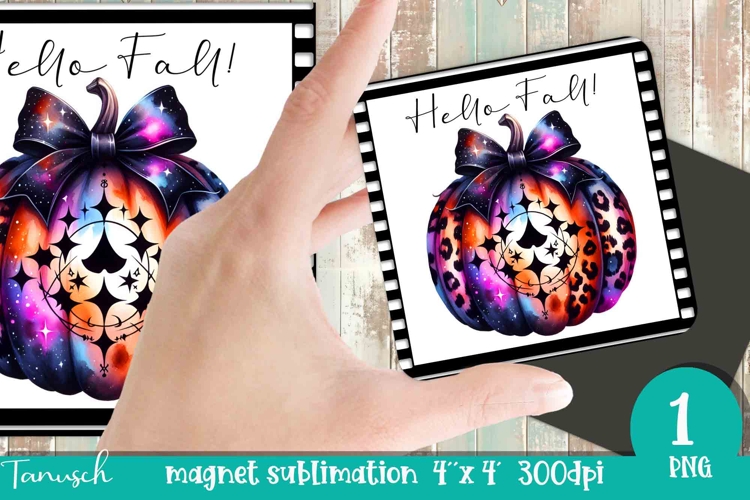 cute Fall Pumpkin sublimation Halloween MAGNET PNG