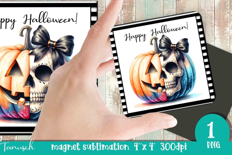 cute Fall Pumpkin sublimation Halloween MAGNET PNG