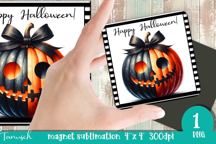 cute Fall Pumpkin sublimation Halloween MAGNET PNG
