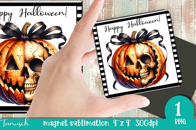 cute Fall Pumpkin sublimation Halloween MAGNET PNG