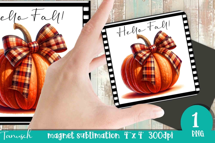 cute Fall Pumpkin sublimation Halloween MAGNET PNG