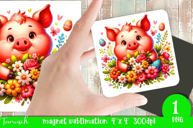 cute EASTER magnet Sublimation PNG