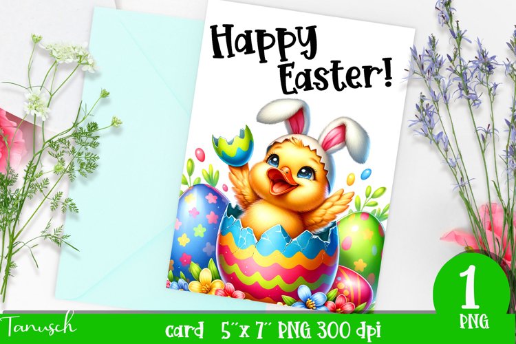 happy EASTER Sublimation / hatching Egg / card printable