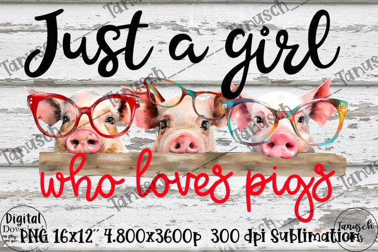 T-Shirt Manches Longues « Just A Girl Who Loves Pigs » - Coton - Unisexe Adulte - Neuf