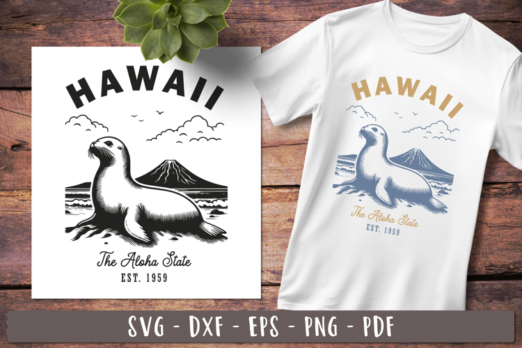 Hawaii svg | Vintage United states design