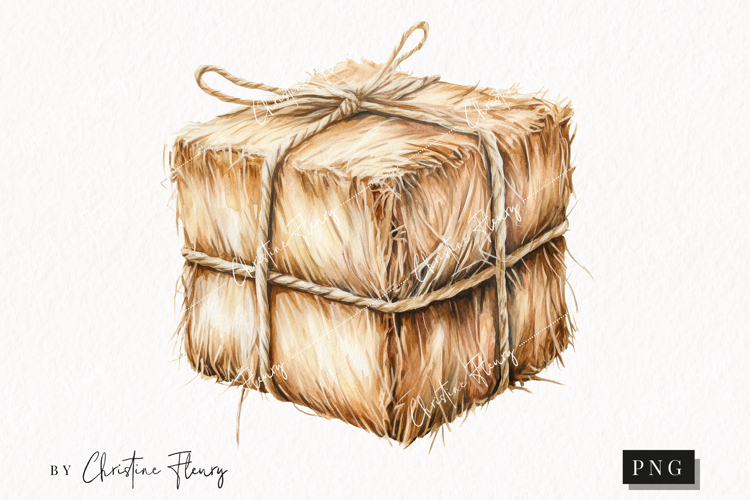 Cozy Fall Haybale PNG