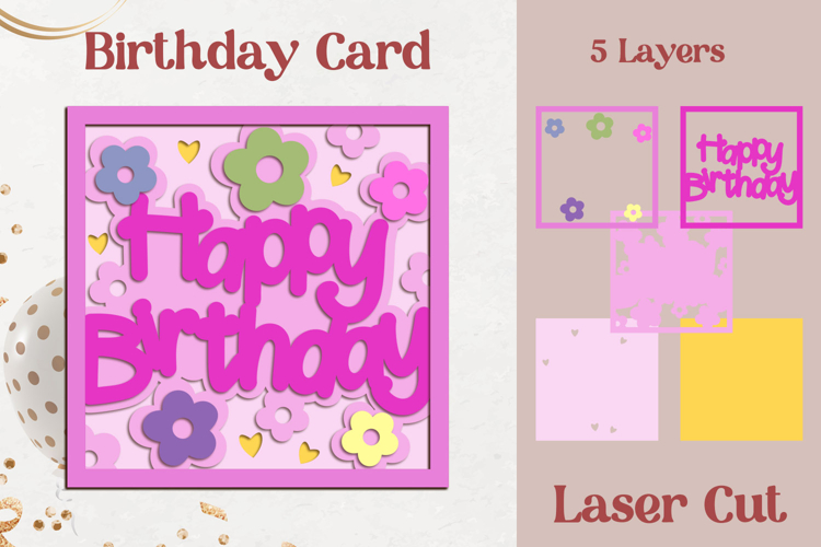 Happy Birthday Card SVGs Image 3