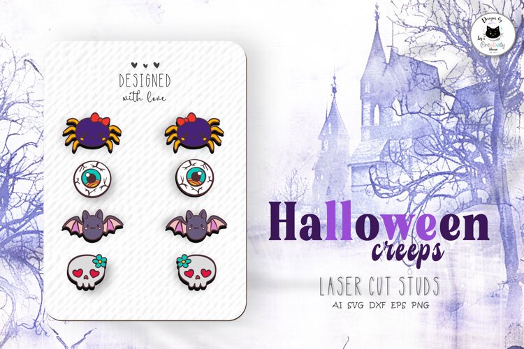 Kawaii Halloween Stud Earrings Vol.2 example image 1