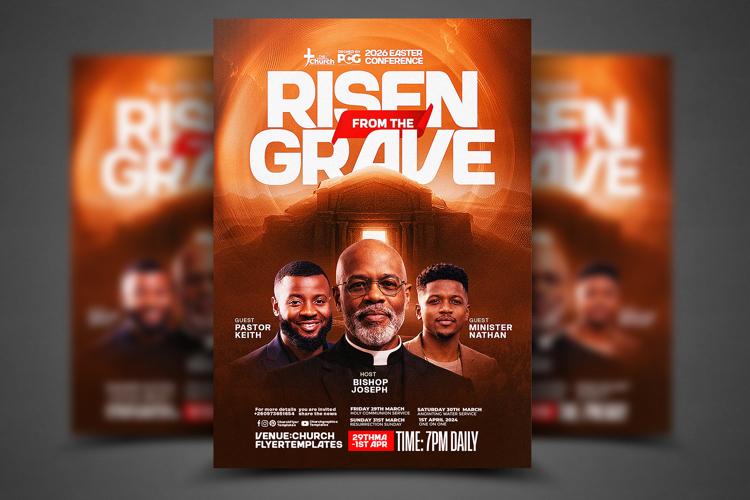 He Has Risen Poster Template