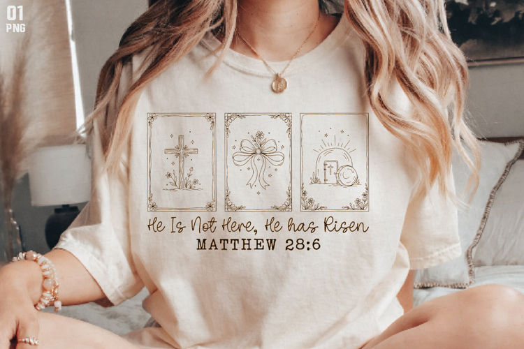 He Is Not Here He Has Risen PNG,Vintage Easter