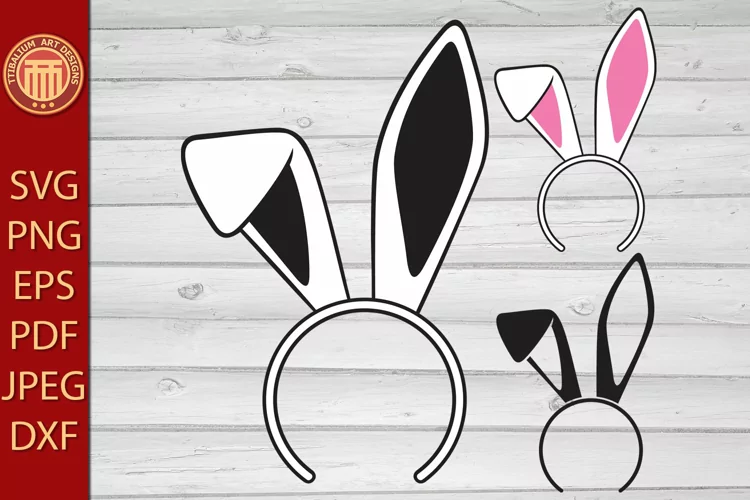 Bunny Ears Headband - eps, jpg, dxf, svg, pdf, png files