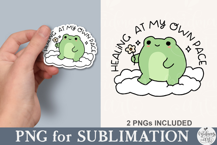 Healing At My Own Pace Frog PNG