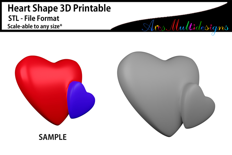 Heart Shape 3D Printable STL