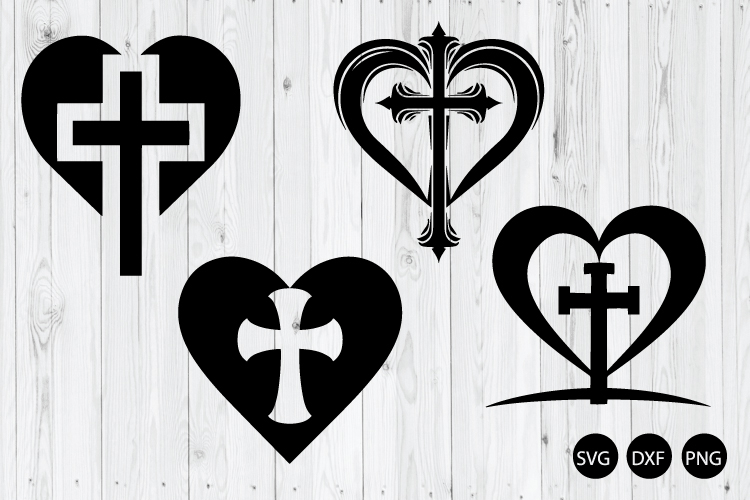 Heart And Cross SVG, Heart Cross SVG, Christian Cross SVG