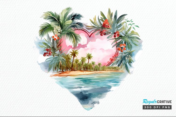 Watercolor Beach Clipart Image 20