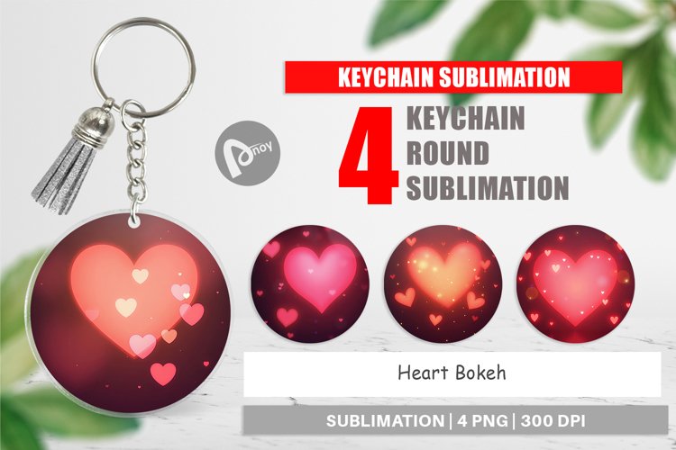 Keychain Heart Bokeh