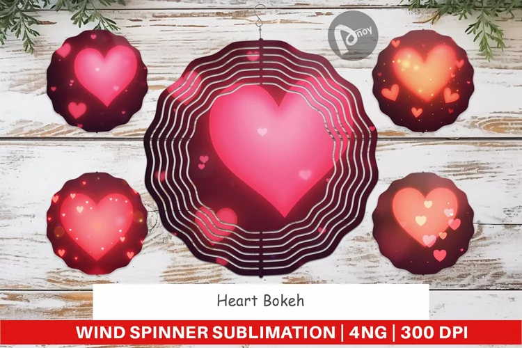 Wind Spinner Heart Bokeh