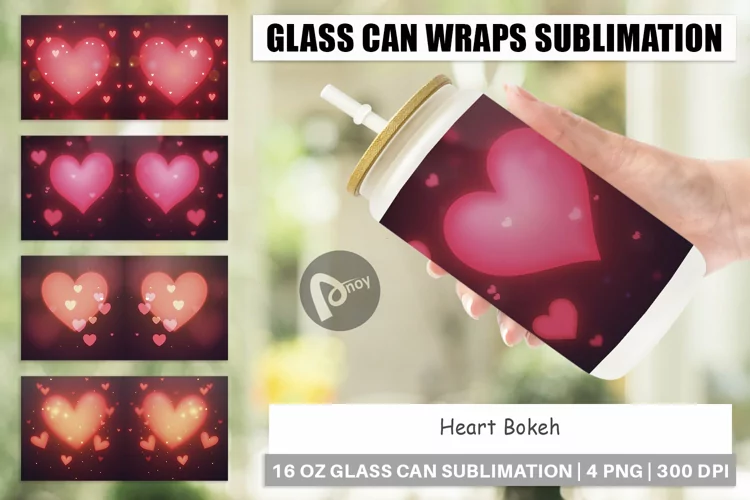 Glass Can Heart Bokeh