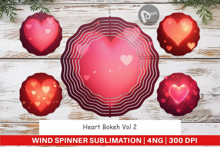 Wind Spinner Heart Bokeh