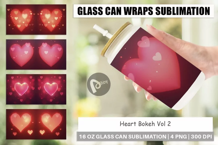 Glass Can Heart Bokeh