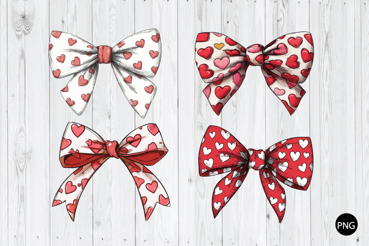 Valentines Day Coquette Bow PNG, Valentines Day PNG