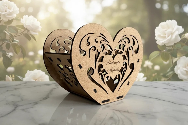 Heart Candle Holder - Valentine’s Day Laser Cut Design