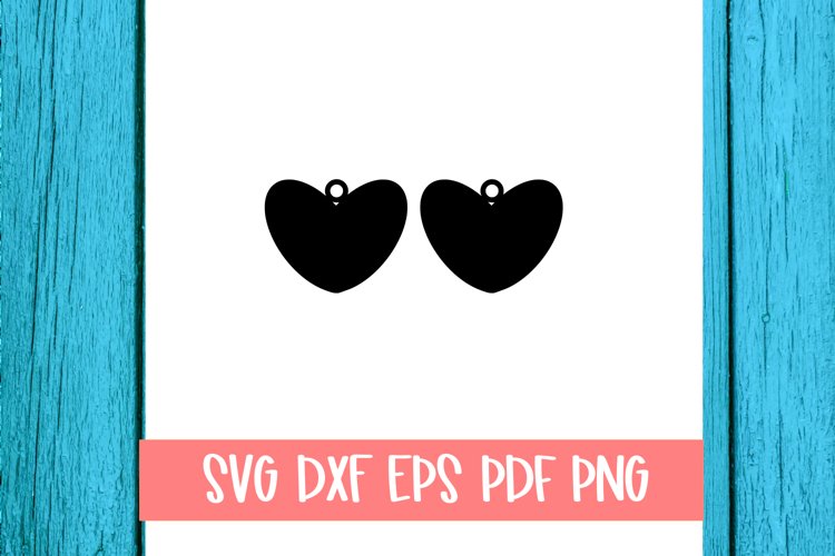 Heart Earring SVG example image 1