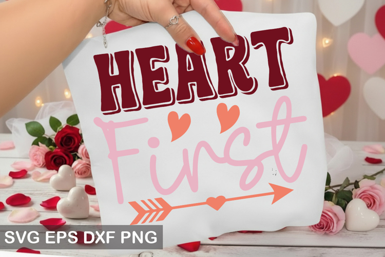 Heart First - Retro Valentine Day Design