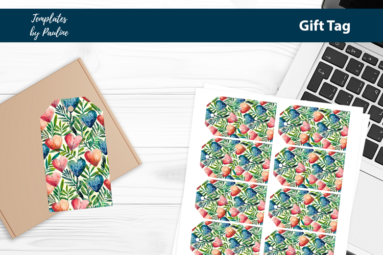 Heart Gift Tag Sheet, Printable Heart Product Label