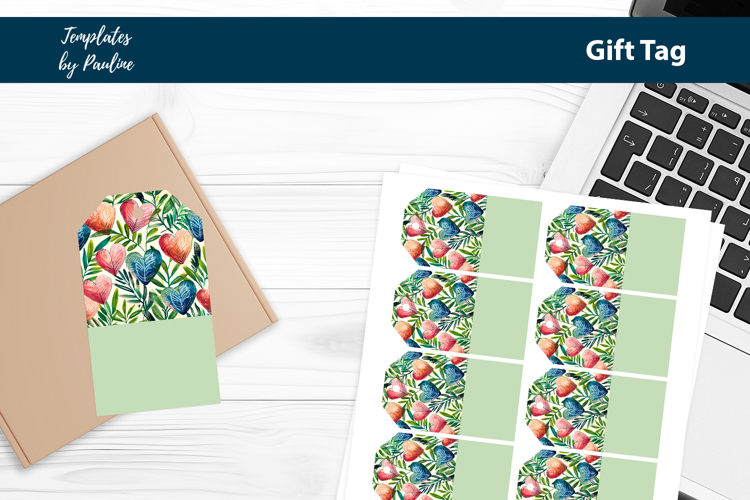 Heart Gift Tag Sheet, Printable Heart Product Label