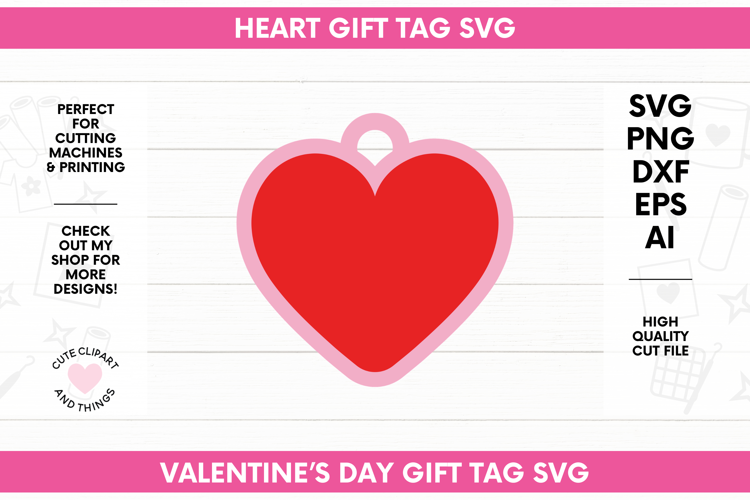 Valentines SVG | Heart Gift Tag SVG