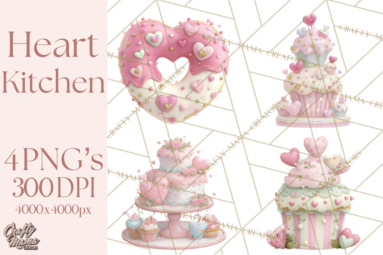 Valentine Baking Clipart, Cute Valentine Baker Character Png