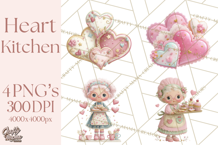 Valentine Baking Clipart, Cute Valentine Baker Character Png