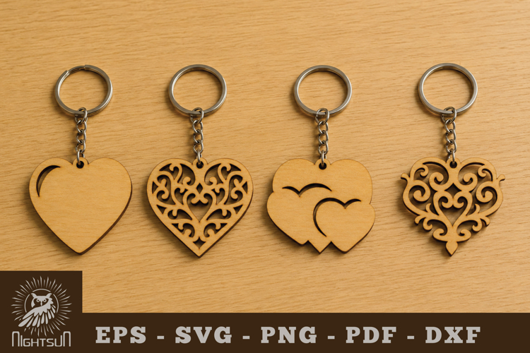 Heart Lasercut Keychain