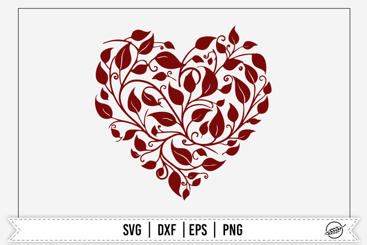 Leaf Heart SVG