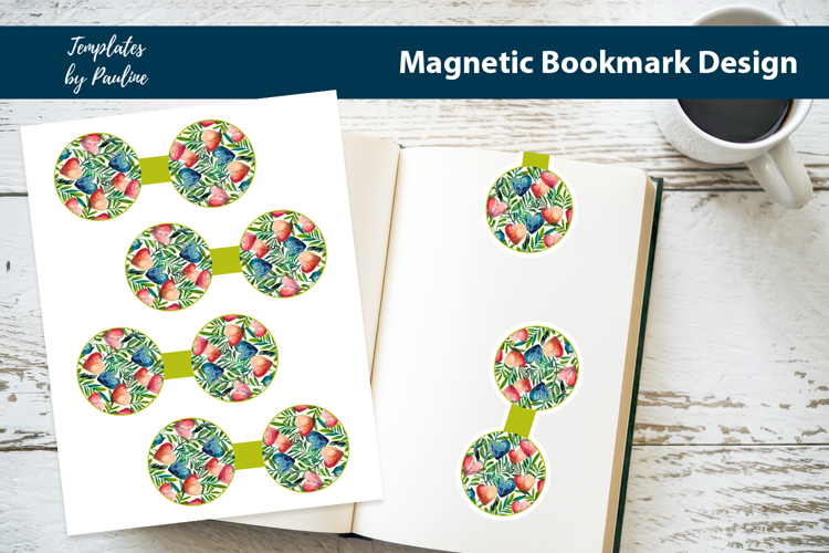 Round Heart Magnetic Bookmark, Love Printable Bookmark
